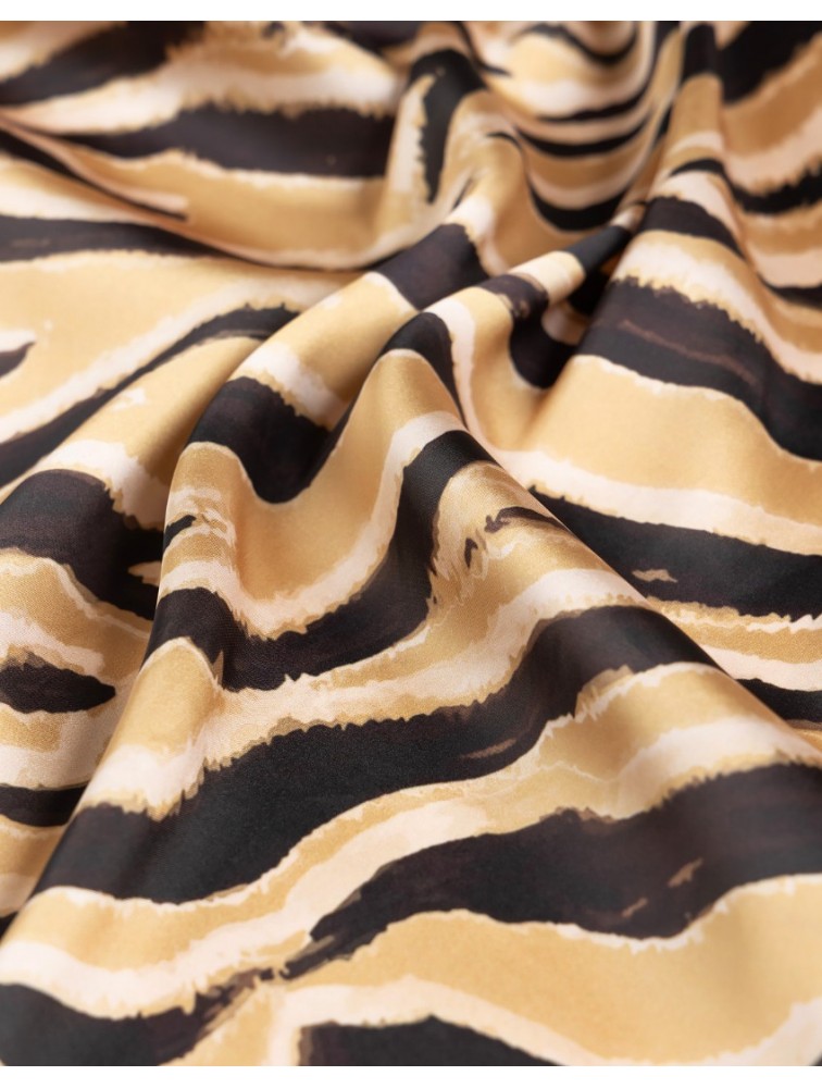 MIX AND MATCH Scarf Caramel Zebra Μπεζ Μαντήλι